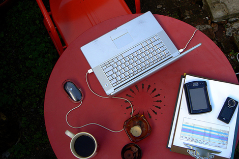 working outside today